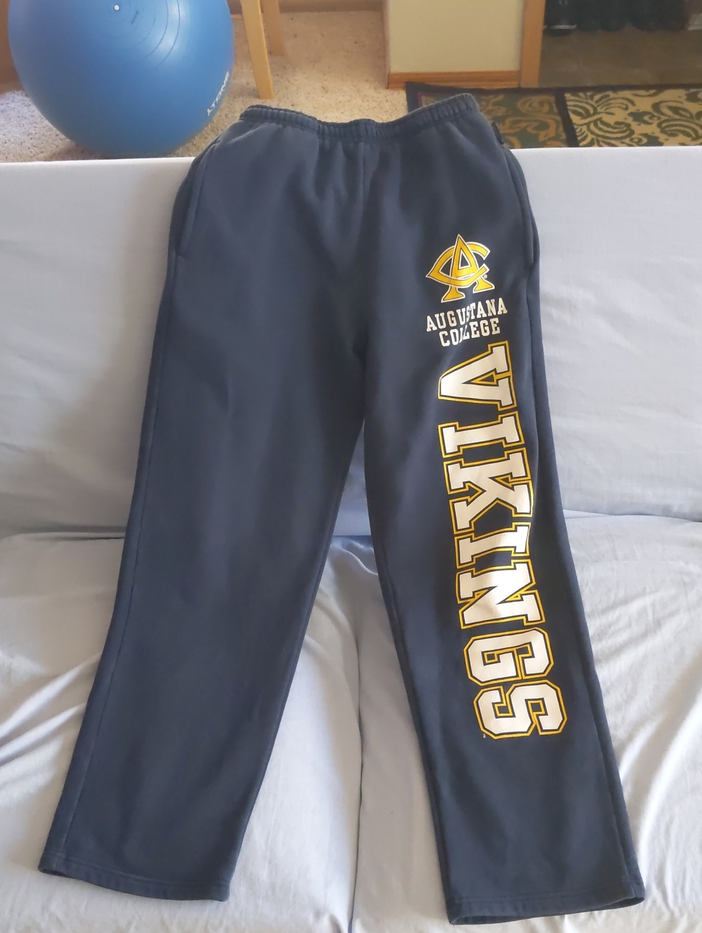 Navy Augustana Vikings Adult Size Small Sweatpants